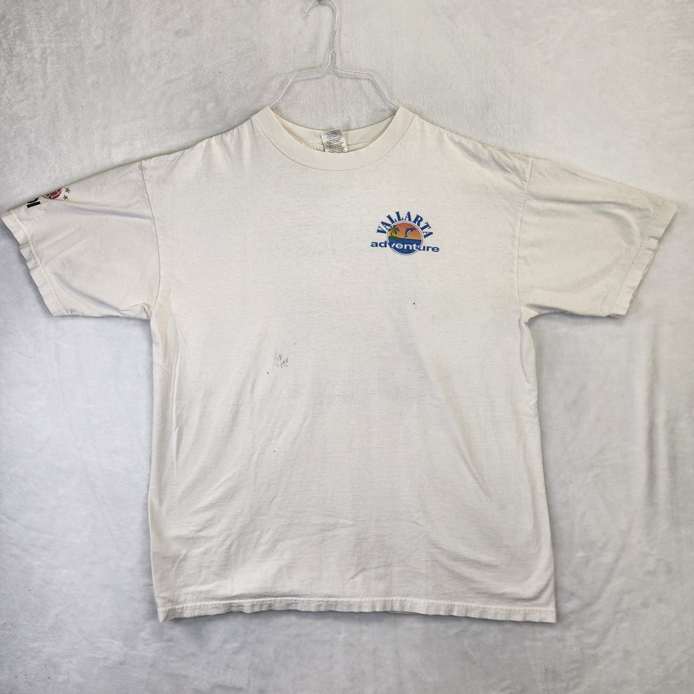 Cotton Park Mens Puerto Vallarta Adventure Graphic TShirt XL Mexico Souvenir Tee